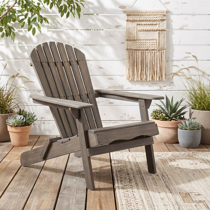 Chaise Adirondack pliante Malibu, Gris