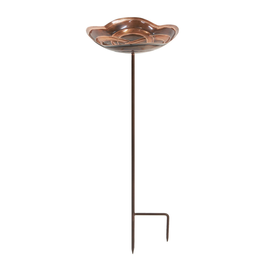 Dara Knot Staked Birdbath Astoria Grand