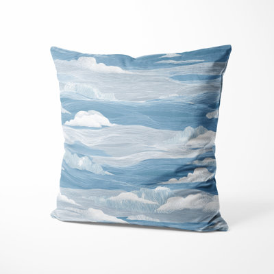 Abstract Throw Pillow - Beach Coastal Cloud Printed Cushion