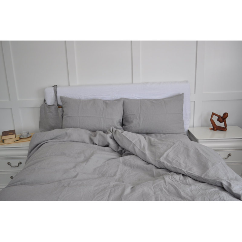 Ensemble de housse de couette 3 pièces , Housse de couette pour très grand lit, Blanc neige