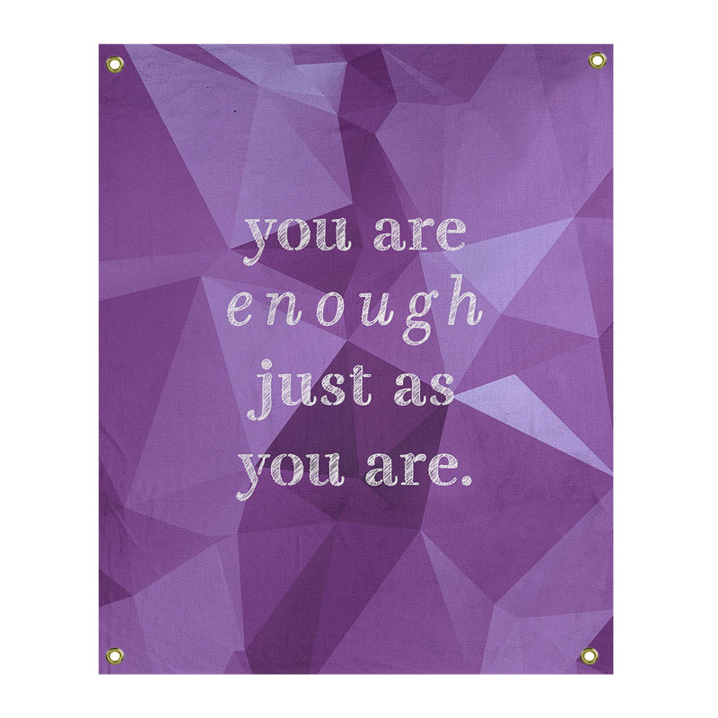 Tapisserie «Polyester You Are Enough» en polyester, H 59 pi x l 50 po, Améthyste