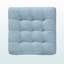 Ensemble de 2 repose-pieds capitonnés en tissu bleu clair Charlise, H 14,85 po x l 13,84 po x P 13,84 po