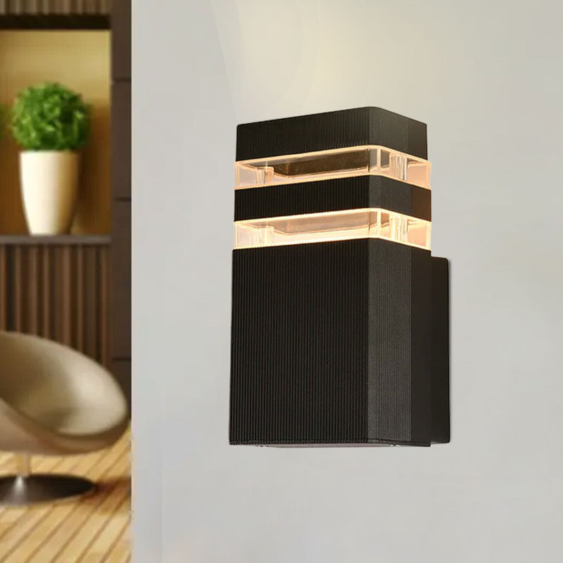 Avtej Black 20cm H Outdoor Flush Mount, No