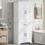 Armoire de rangement multifonctionnelle en terrazzo pour salle de bain avec étagères réglables, armoire à linge de salle de bain haute autoportante avec tiroir, grand espace de rangement pour salle de bain, cuisine et bureau à domicile-775922902