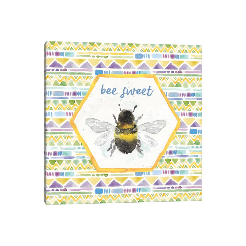 Bee Harmony VI by Dina June - Painting on Canvas, 45.72cm H x 45.72cm W x 1.91cm D, Wrapped Canvas