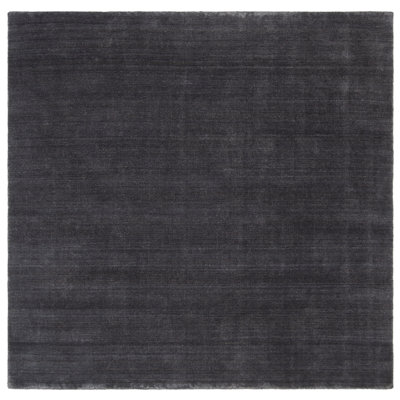 Addisyn Hand Tufted Wool/Cotton Solid Color Rug in Black