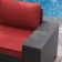 Ensemble de conversation 6 pièces en rotin HDPE toutes saisons avec coussins, accoudoirs extra larges et table basse avec plateau en verre
