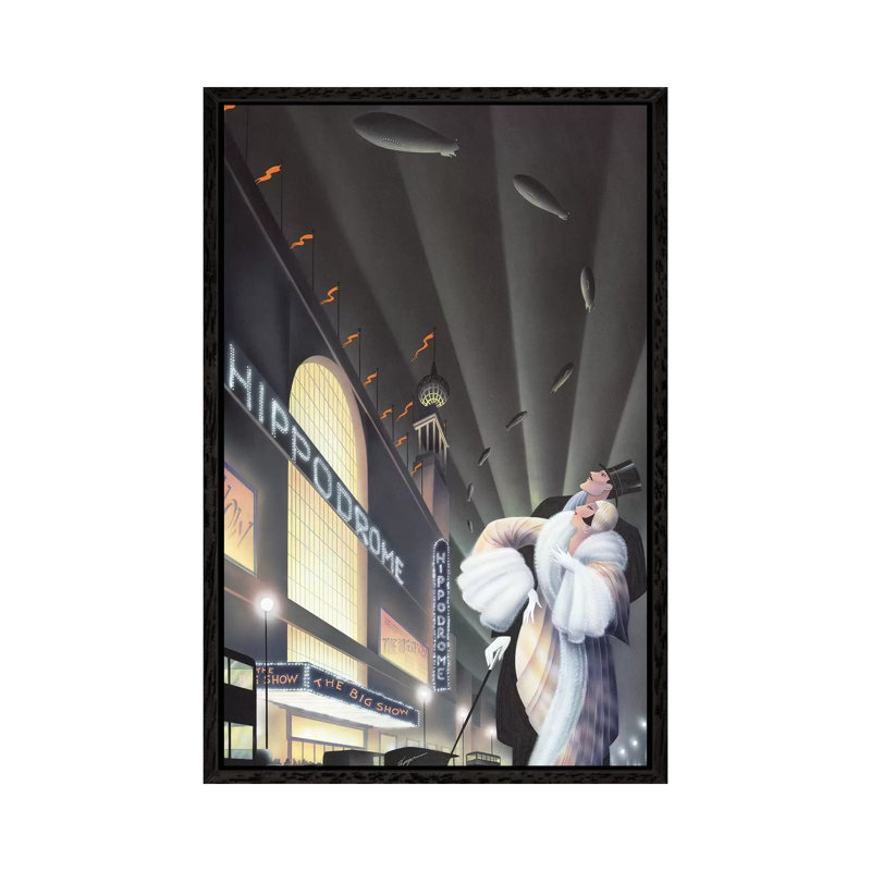 The Hippodrome by Robert Hoppe - Floater Frame Gallery-Wrapped Canvas Giclée on Canvas, 66.04 cm H x 45.72 cm W, Black