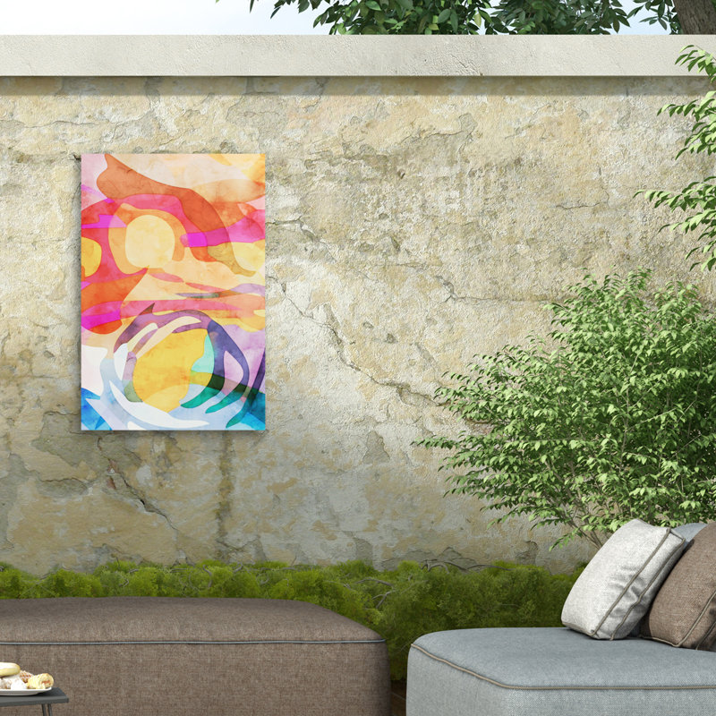 Incado Colourful Abstract Outdoor  Canvas, H 12 po x l 19 po