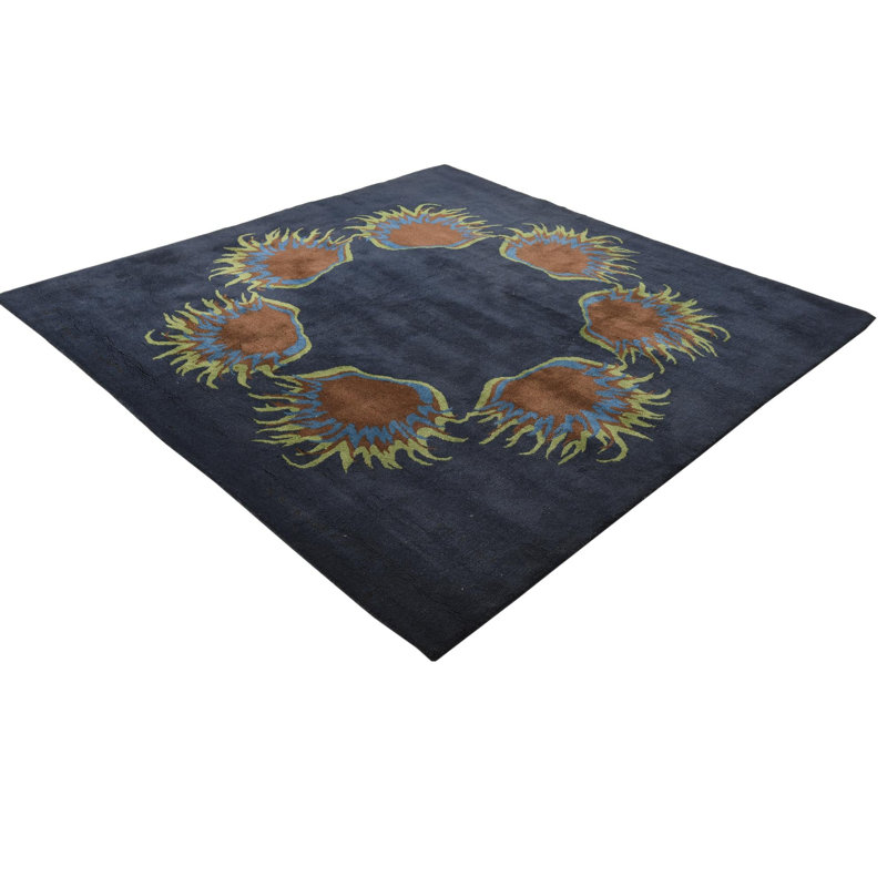 Tapis carré bleu marine 7 pi Pineland