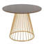 Table de salle à manger ronde de 96 cm (37,75 pouces) avec plateau en bois brillant, pour quatre personnes, conforme à la photo, 96 cm (37,8 pouces), poids : 17 kg
