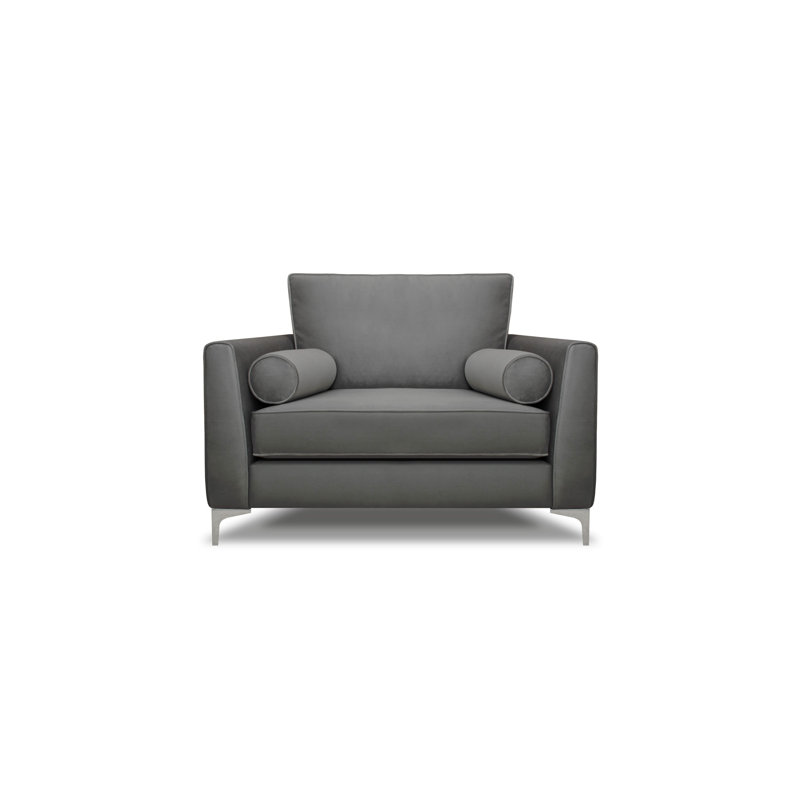 Kyle Upholstered Armchair, Steel