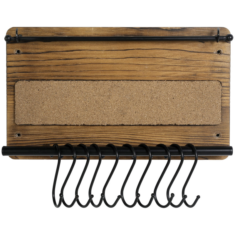 10 Hook Wall Mounted Jewellery Holder