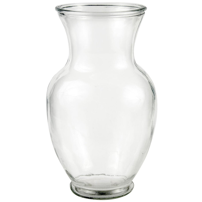 Vase en verre transparent