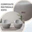 Fauteuil à une place - matériau composite Terrafab avec structure en fer