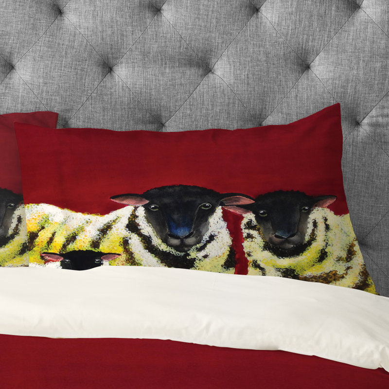 Lemon Spongecake Sheep Pillowcase, Standard