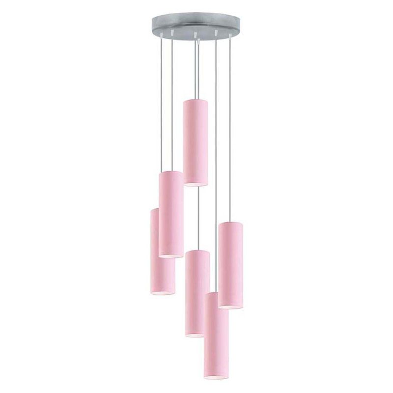 Denegal 6 - Light Cluster Pendant, Grey, Pink
