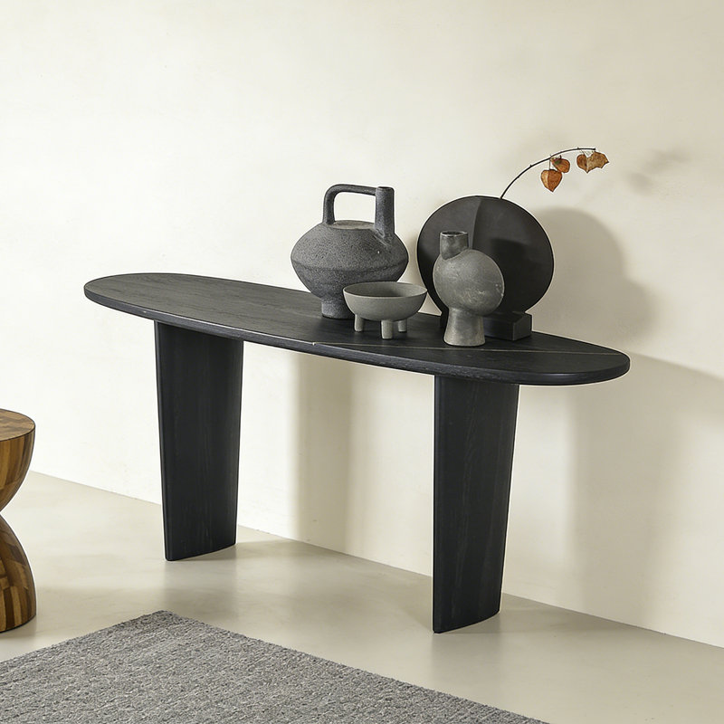 Console minimaliste en chêne massif, H 33,46 po x l 47,24 po x P 11,81 po