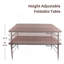Table pliante en rotin de 4 pi pour l'intérieur et l'extérieur, rotin de table pliable portatif tressé-422042096
