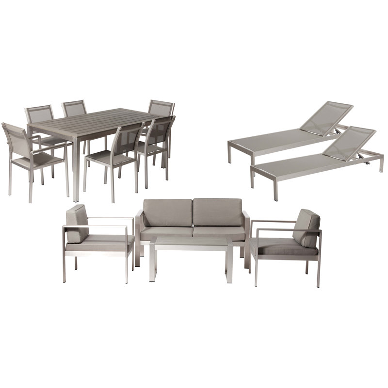 Aynura 13 Piece Rattan Lounge Dining with Cushions