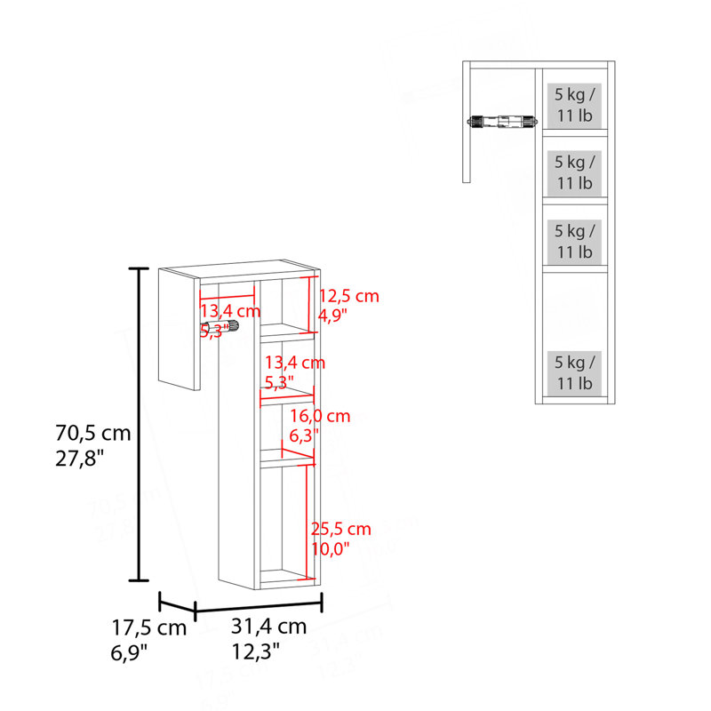 Storage Cabinet, 4 Shelves