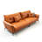 Orange Genuine Leather Modular Sofa