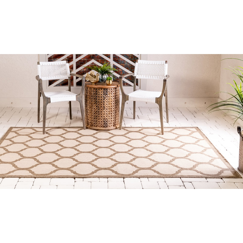 Stanwich Geometric Indoor / Outdoor Rug, Rectangle 7'1" x 10'