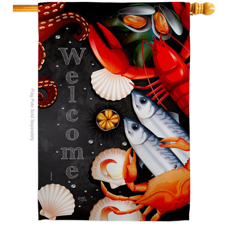 Double Sided 40'' H x 28'' W Polyester House Flag