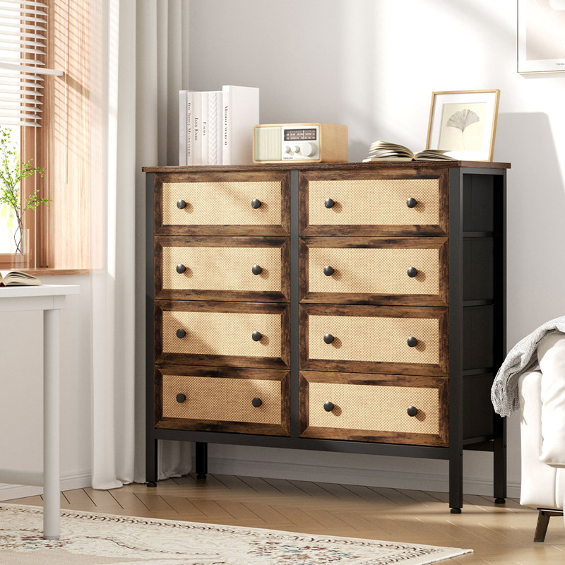 Adryon Steel 120cm W 8 - Drawer Chest of Drawers