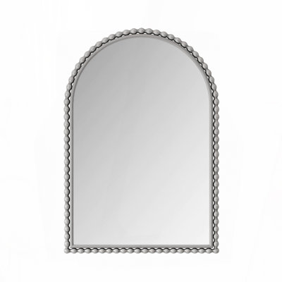 Iron Art Arch Vintage Vanity Mirror, Wall Hanging, Placed On The Table, Suitable For Living Room, Bedroom, Bathroom (Silver)