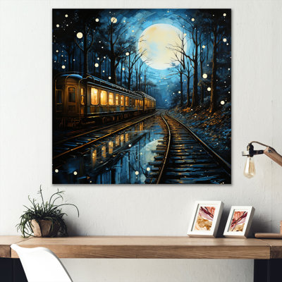 " Train Luminous Trails Pointillism "