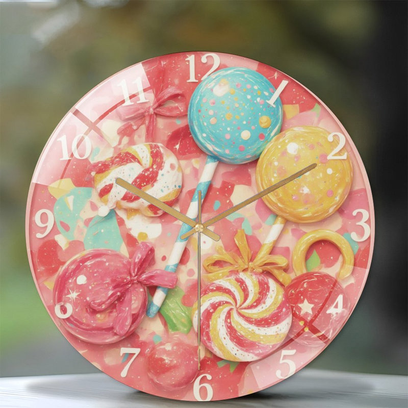 Horloge murale en verre 12 po