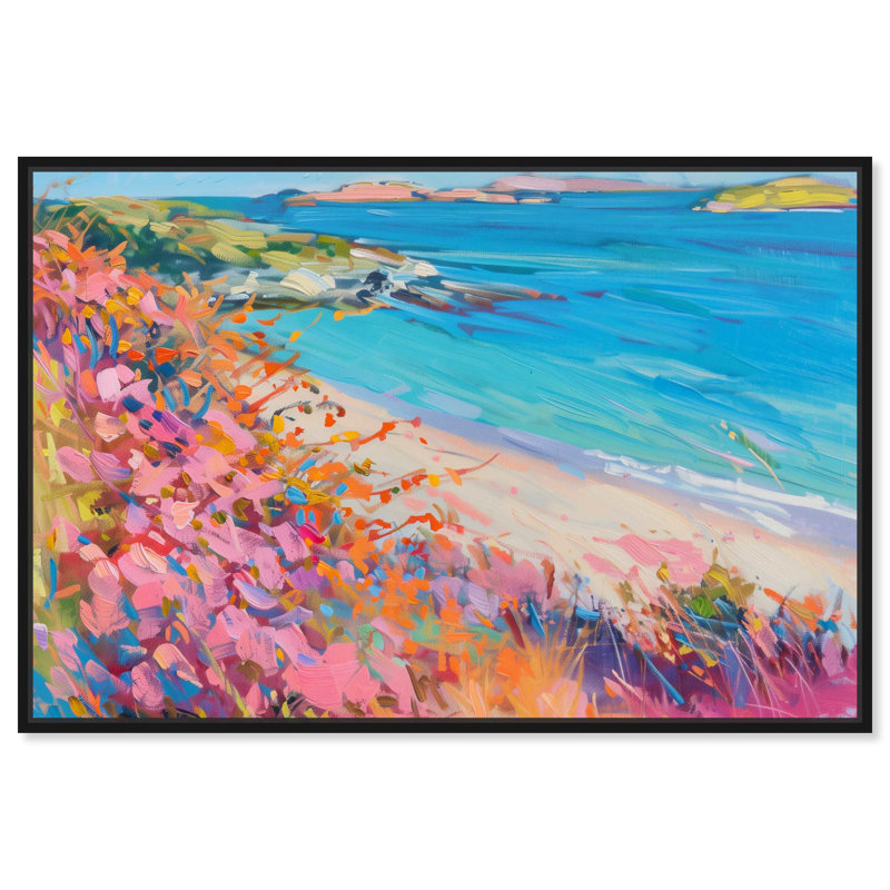 Colorful Coastal Wall Art by Art Remedy, Black Framed, 55" H x 37" W