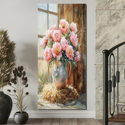 "Harvey Country Peony Bouquet In A Milk Vase I"