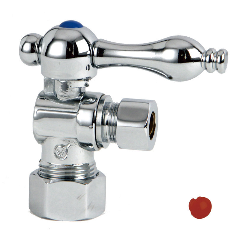 Soupape d'arrêt à angle quart de tour Kingston, Chrome poli