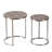 Hamdan Stainless Steel Top Nesting Tables