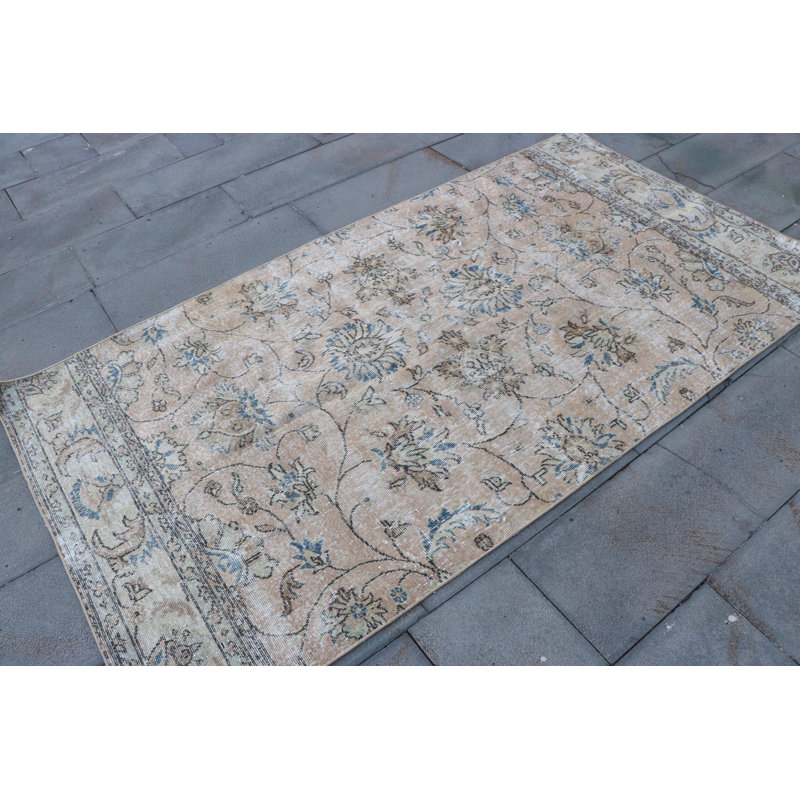 Tapis rétro en laine de style turc rétro Anatolian Oushak - Boho Chic