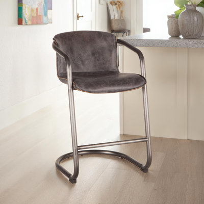 Darbonne Upholstered Counter Stool with Steel Frame