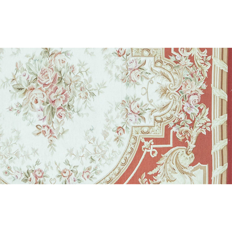 Tapis rouille et beige noué à la main de haute qualité