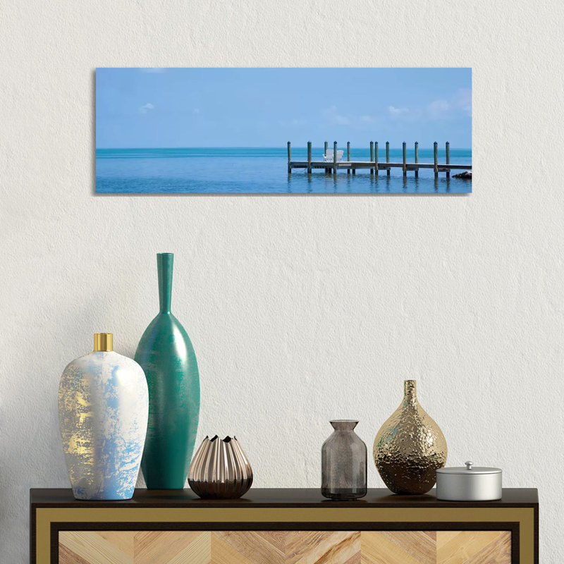 Florida Quiet Place Panoramic View by Melanie Viola - Wrapped Canvas Panoramic Print, 30.48 cm H x 91.44 cm W x 1.91 cm D