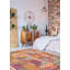 Tapis géométrique rouge en laine tissé à plat à la main à motif géométrique 5 pi x 6 pi 6 po Alitha