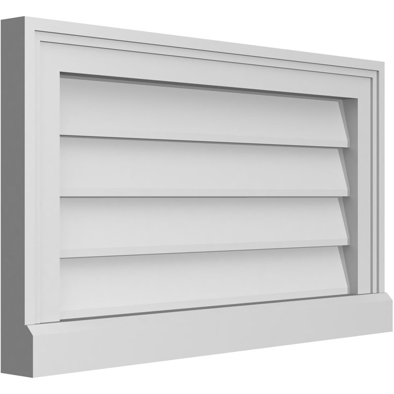 Cadre de seuil Brickmould, brun clair apprêté, H 14 po x l 24 po x P 2 po