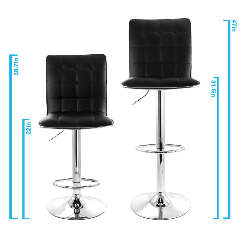 Tabouret de bar 2 pièces Orren Ellis