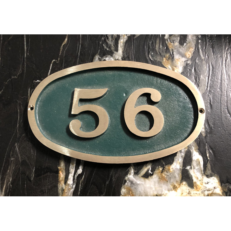 Plaque d’adresse murale sur 1 ligne bold, Vert forêt