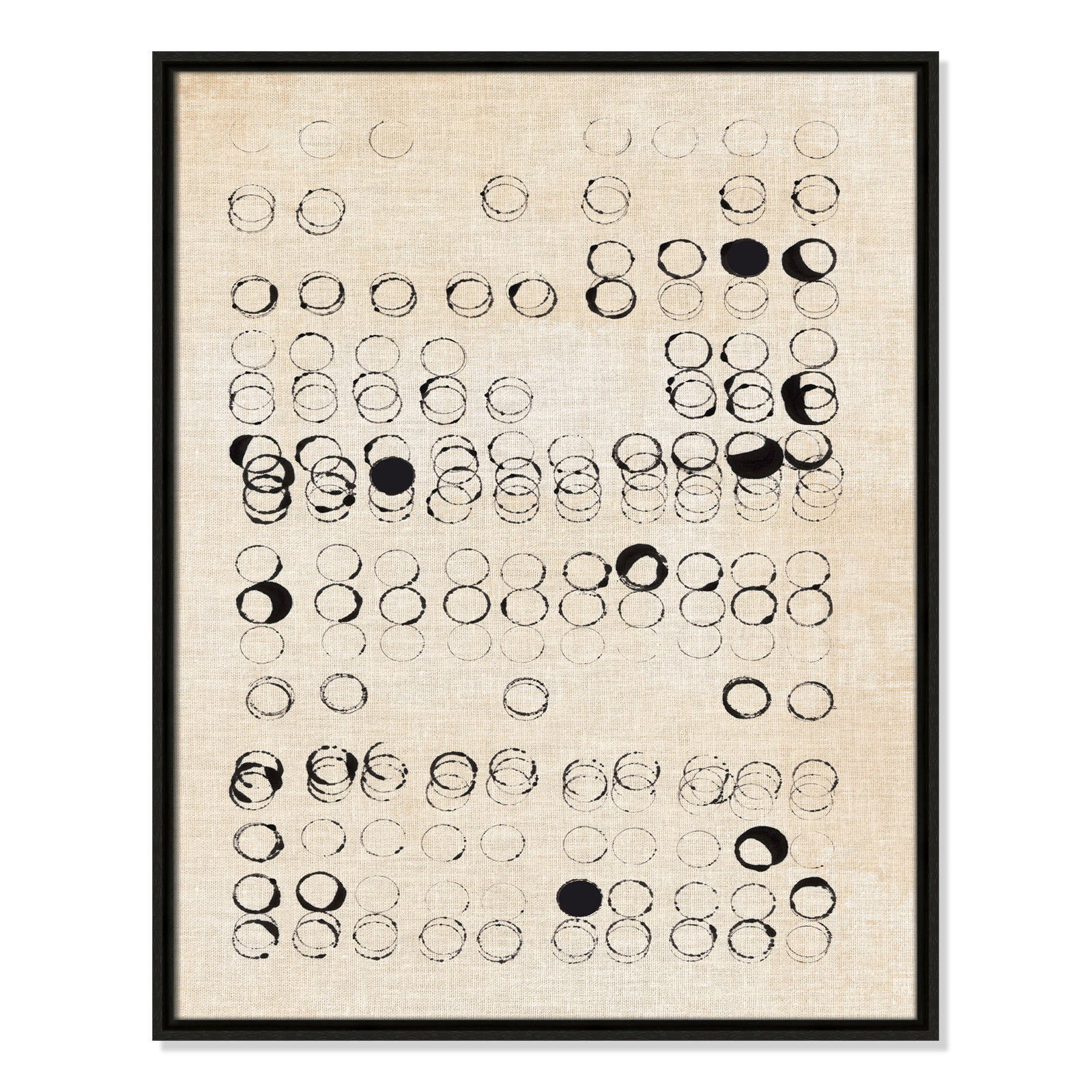 Dots and Dots Print by , 29.5" H x 23.5" W, Espresso