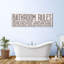 Vintage Bathroom Rules III - impression sur toile tendue-982196183