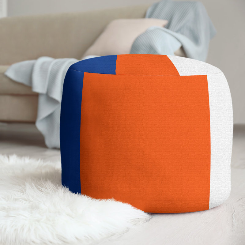 Repose-pieds repose-pieds rond 20,5", Bleu royal / orange / blanc, Rangers de New York