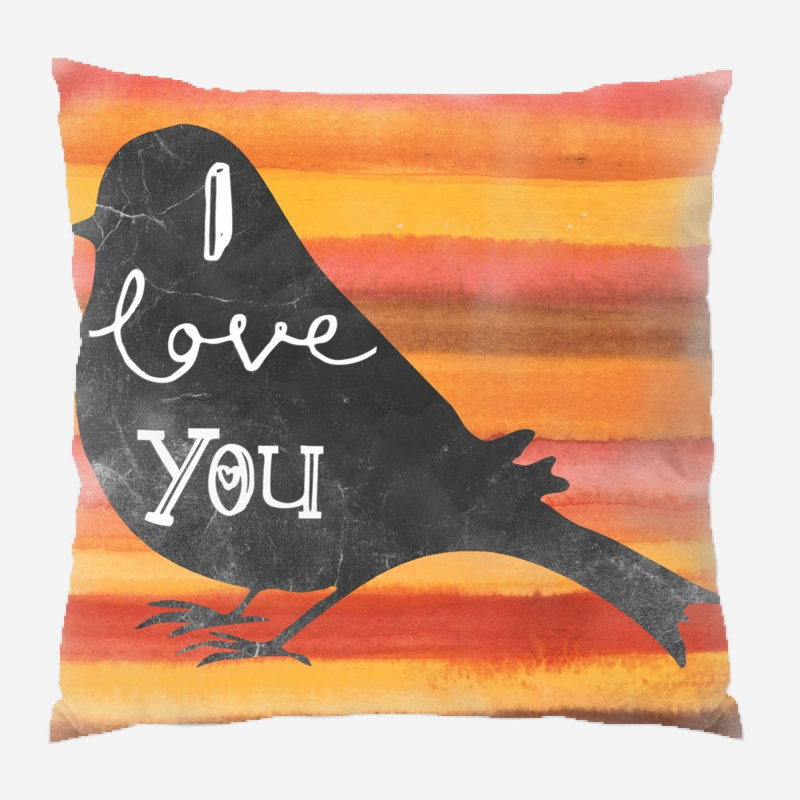 Coussin i love you Allenstown, Microsuède, Intérieur