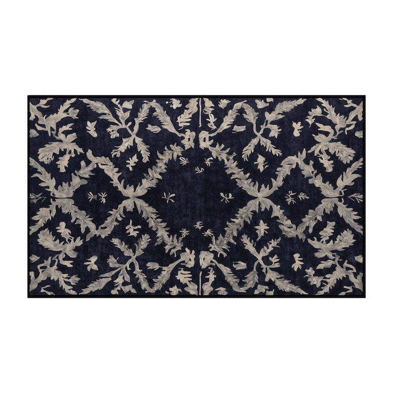 Machine Washable Gray Area Rug, Rectangle 5' x 8'