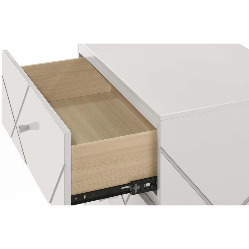 Commode 6 tiroirs ultrabrillante